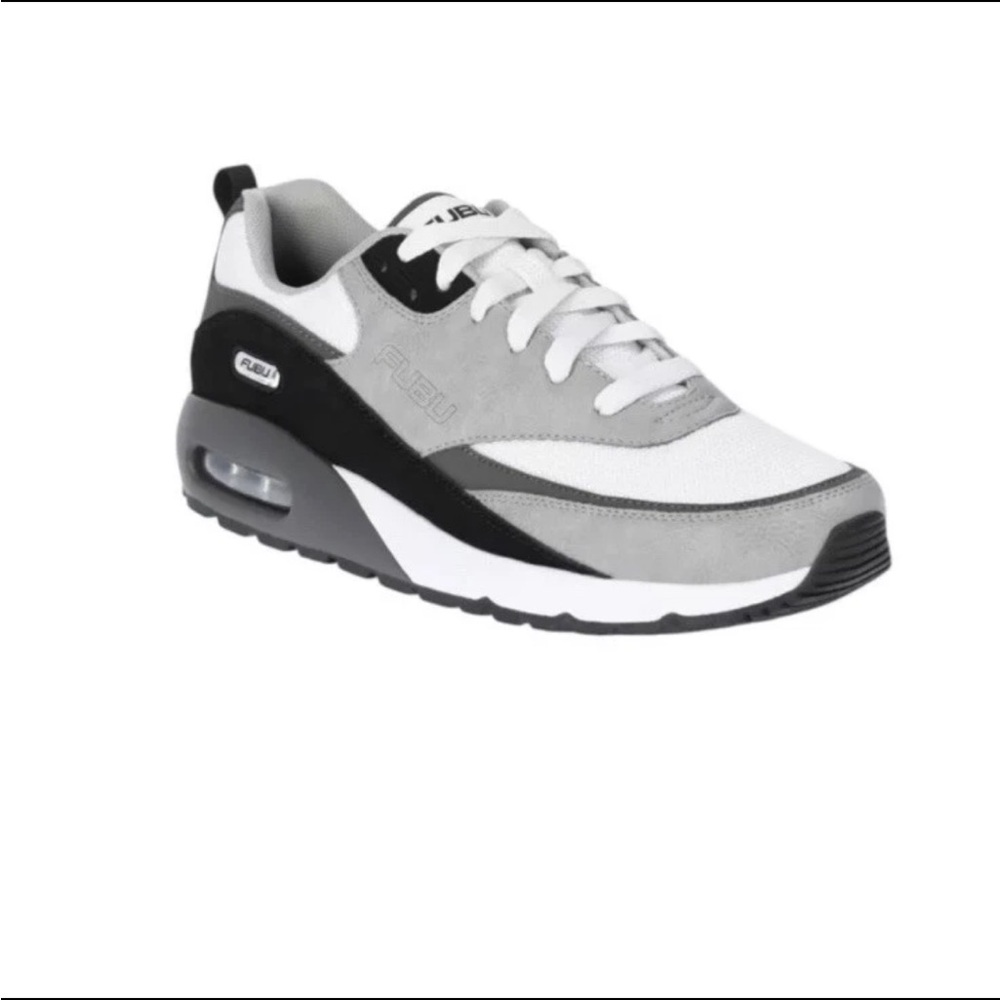 Fubu Men's Gray and White Sneakers Fubu Running Shoes US 8 Men's
